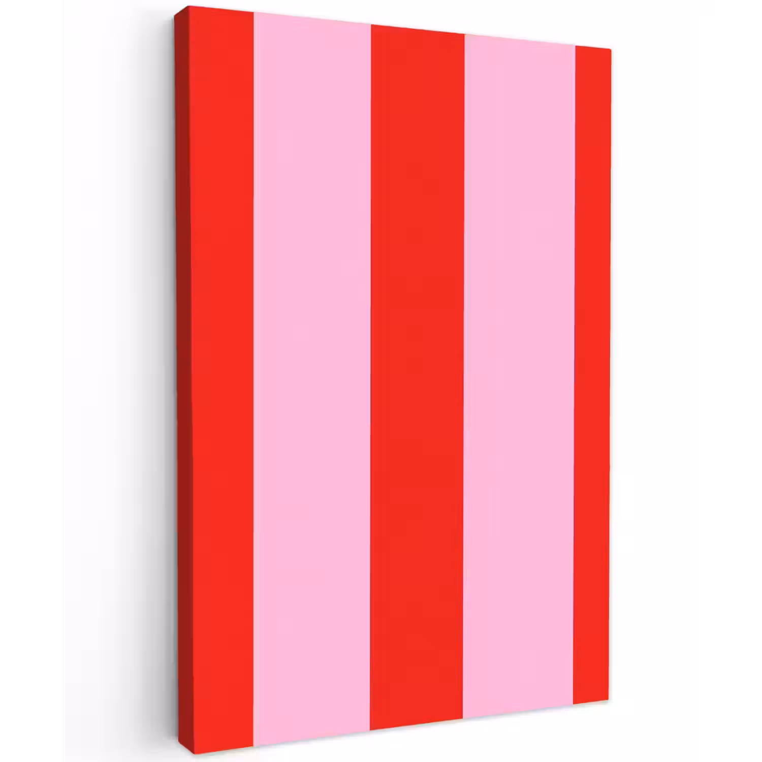 Strepen - Klassiek - Roze Tuinposter op houten frame 2 cm dik klein 841 -3d