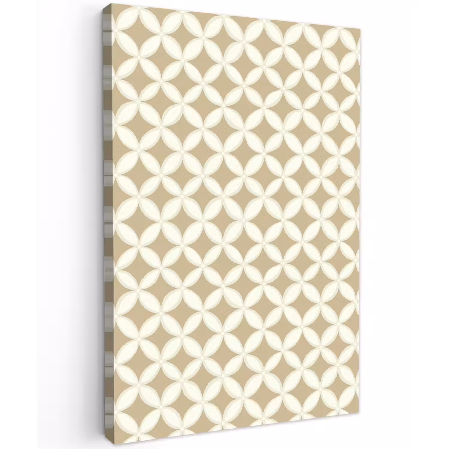 Symmetrisch - Motief - Beige Tuinposter op houten frame 2 cm dik klein 841 -3d