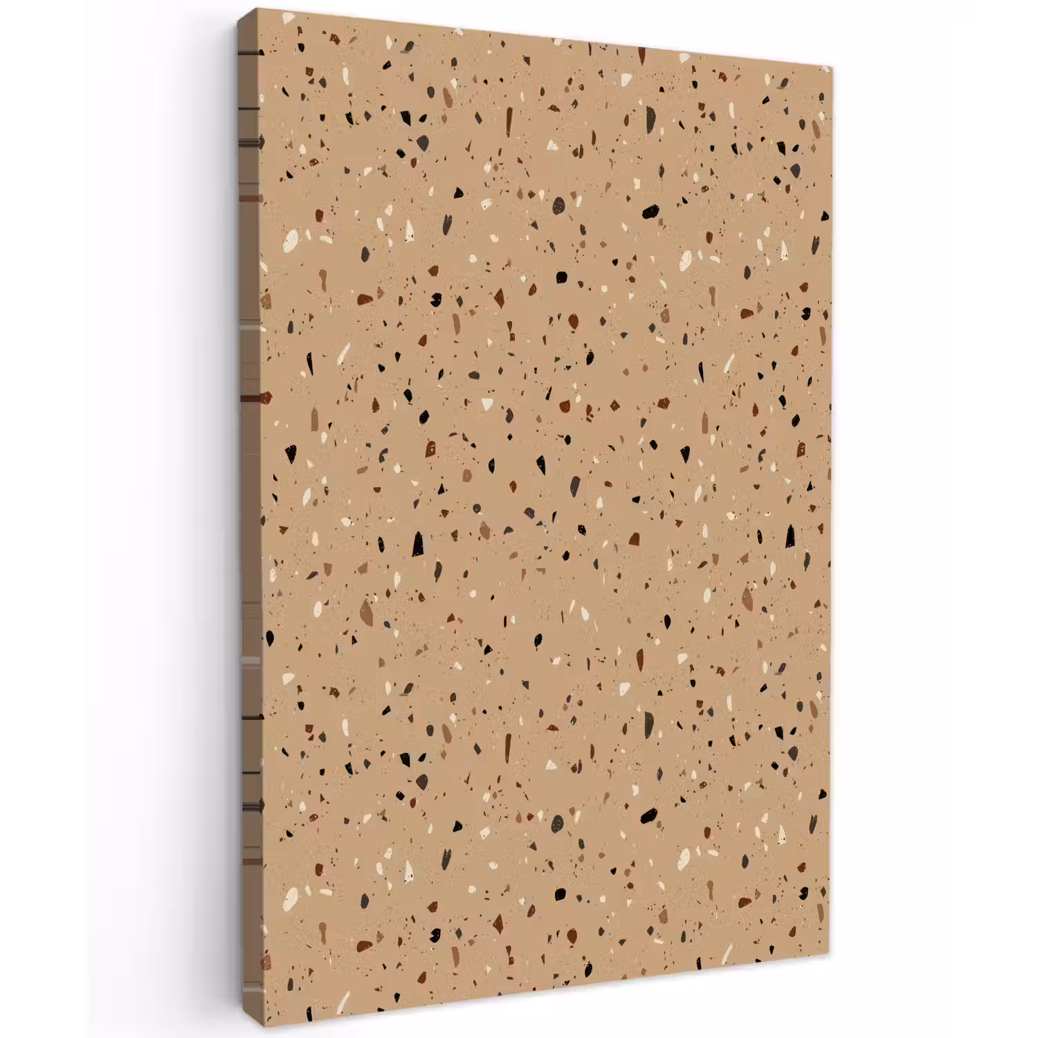 Terrazzo - Patroon - Beige Tuinposter op houten frame 2 cm dik klein 841 -3d