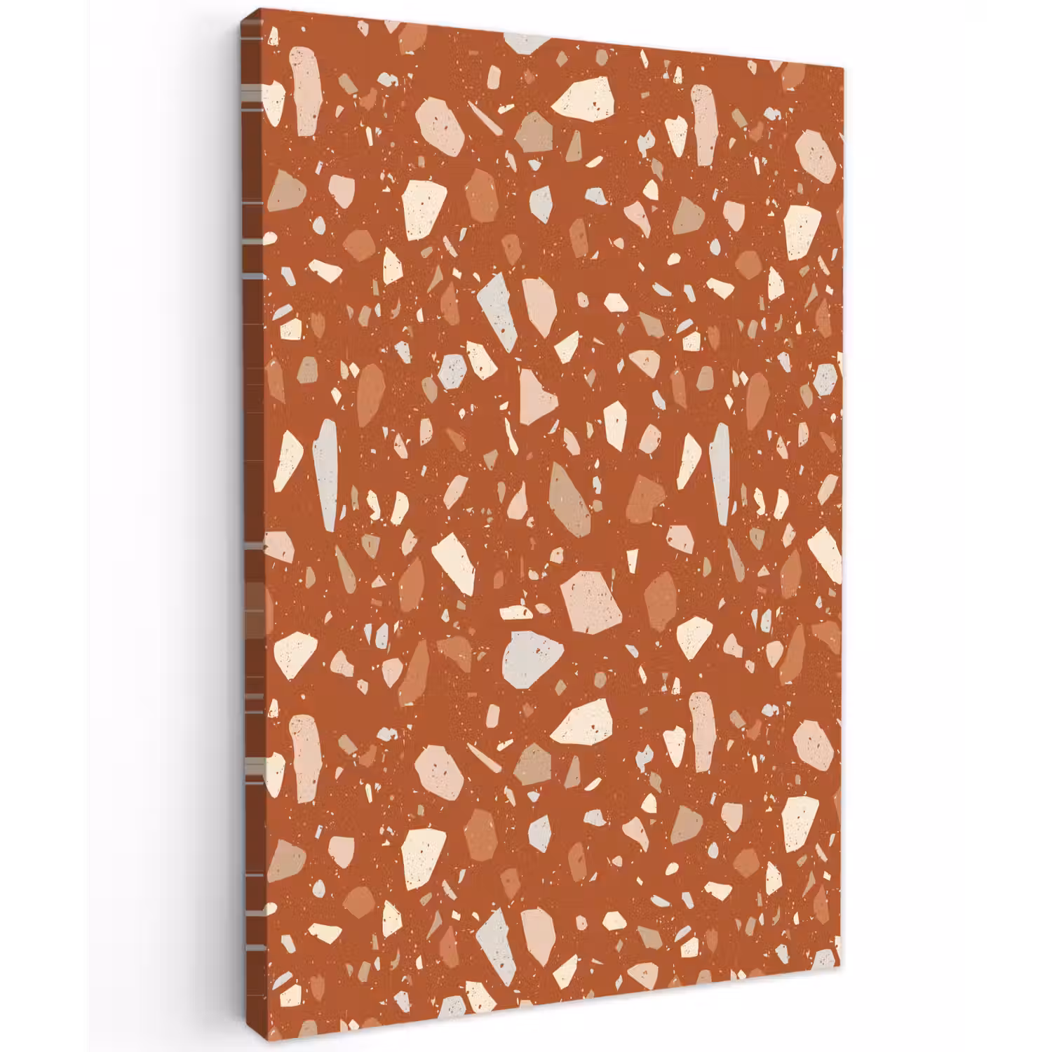 Terrazzo - Patroon - Klei Tuinposter op houten frame 2 cm dik klein 841 -3d