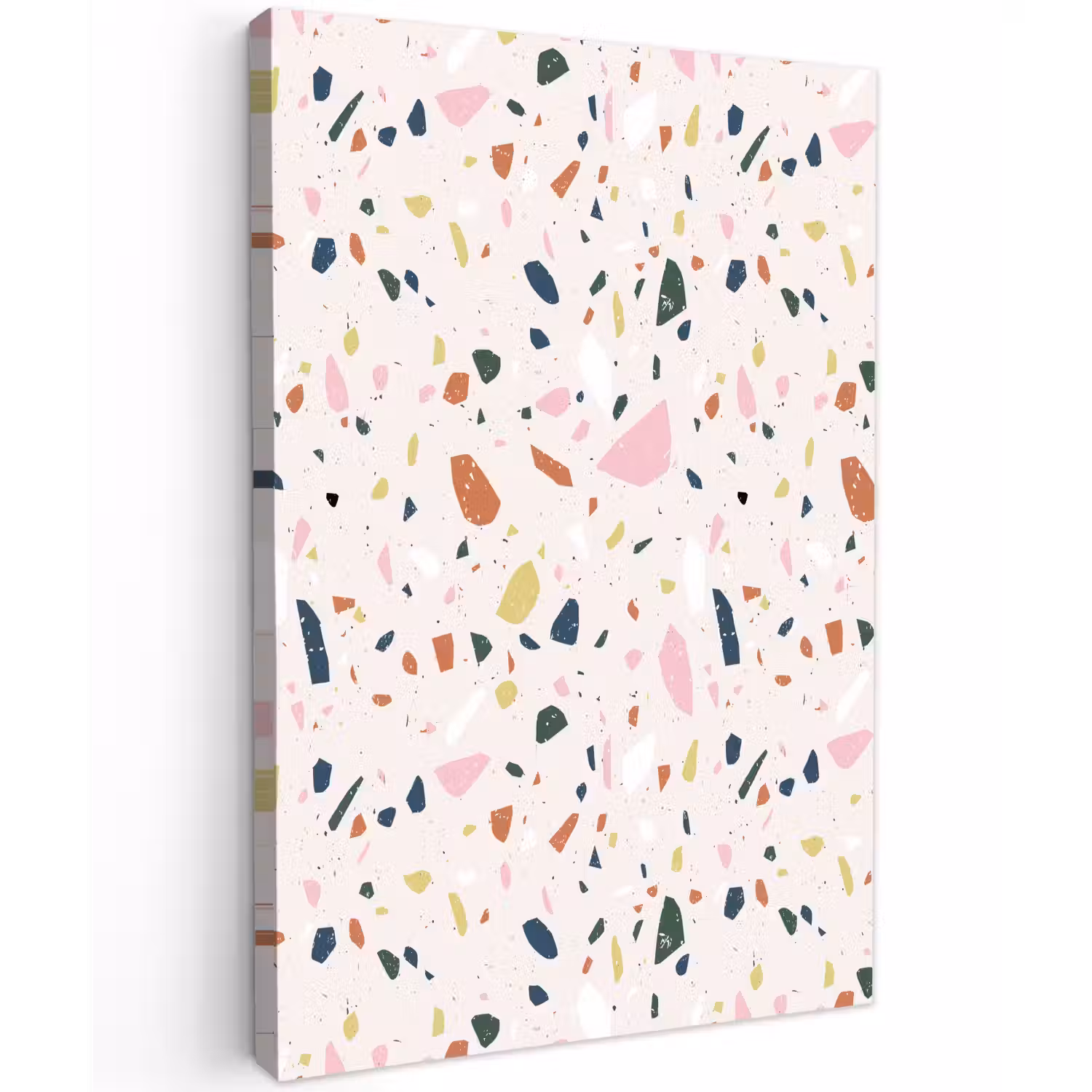 Terrazzo - Patroon - Kleurrijk Tuinposter op houten frame 2 cm dik klein 841 -3d