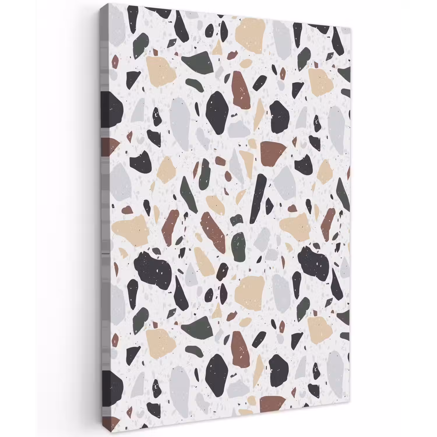 Terrazzo - Patroon - Kleurrijk - Klei Tuinposter op houten frame 2 cm dik klein 841 -3d