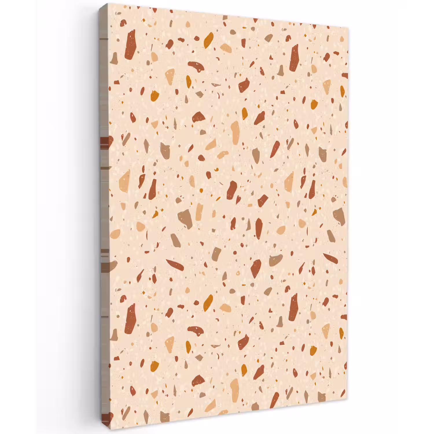 Terrazzo - Patroon - Kleurrijk - Steen Tuinposter op houten frame 2 cm dik klein 841 -3d