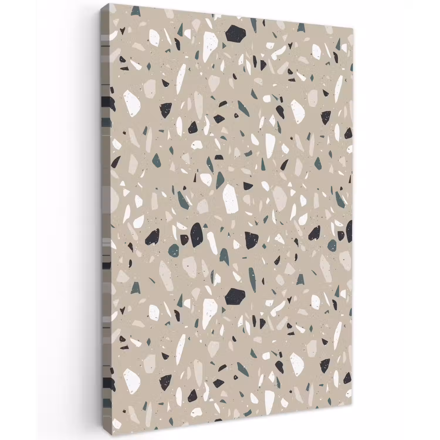 Terrazzo - Patroon - Groen Tuinposter op houten frame 2 cm dik klein 841 -3d