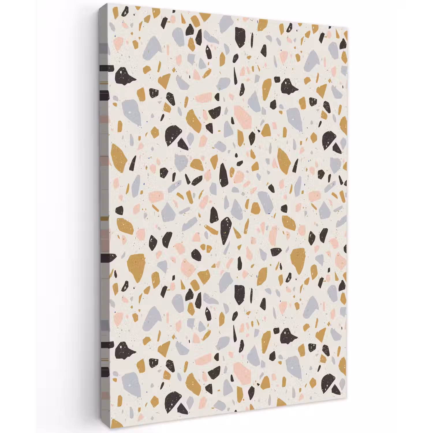Terrazzo - Patroon - Neutraal - Zacht - Multi Tuinposter op houten frame 2 cm dik klein 841 -3d
