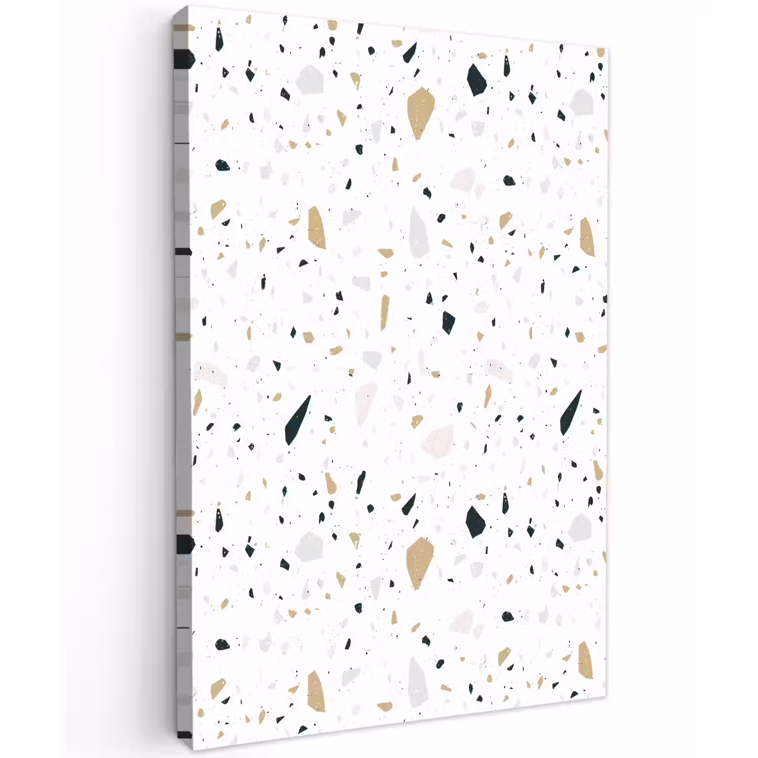 Terrazzo - Patroon - Wit - Neutraal Tuinposter op houten frame 2 cm dik klein 841 -3d