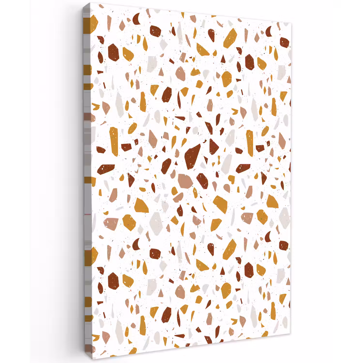 Terrazzo - Patroon - Wit - Urban Tuinposter op houten frame 2 cm dik klein 841 -3d