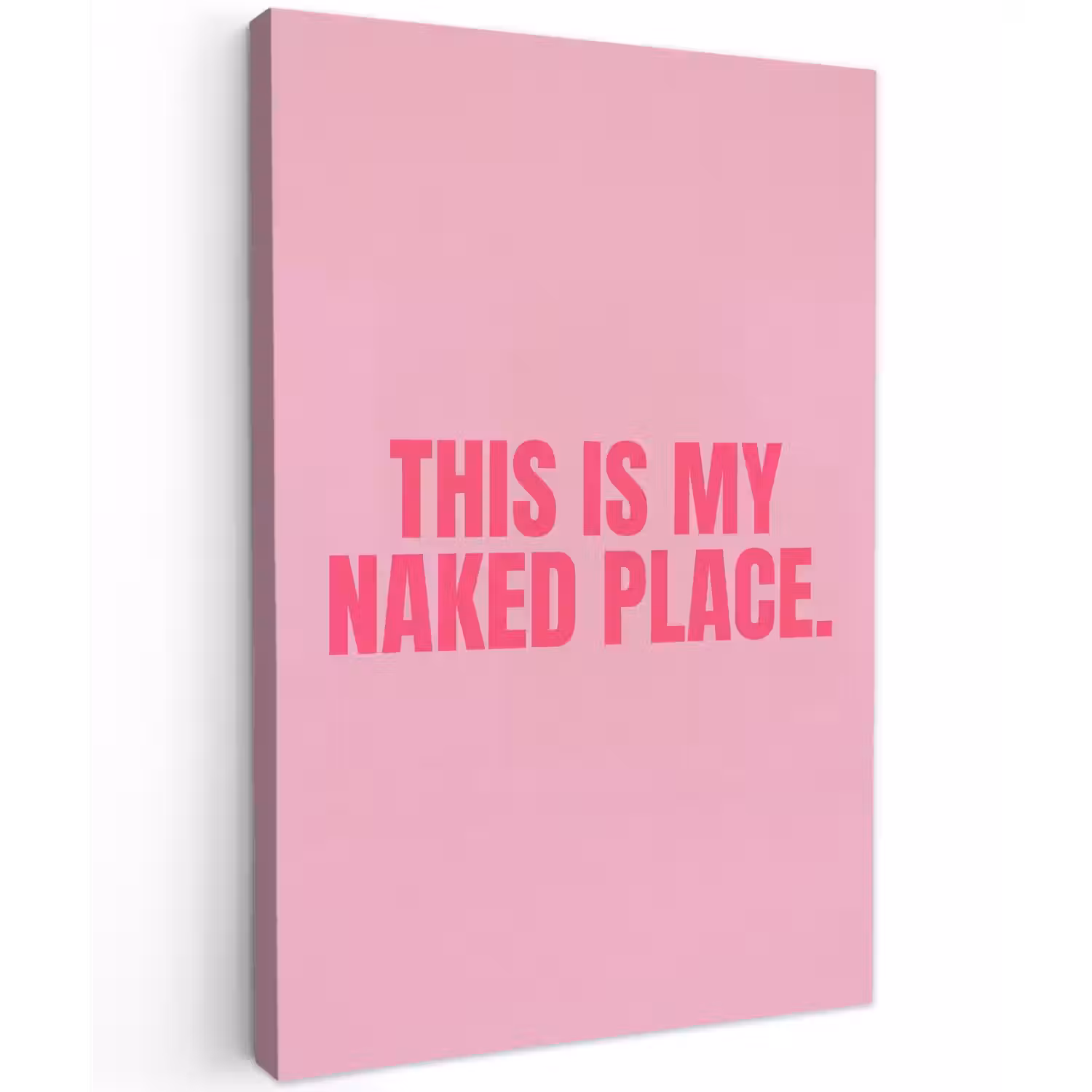 Tekst - Modern - Roze Tuinposter op houten frame 2 cm dik klein -3d