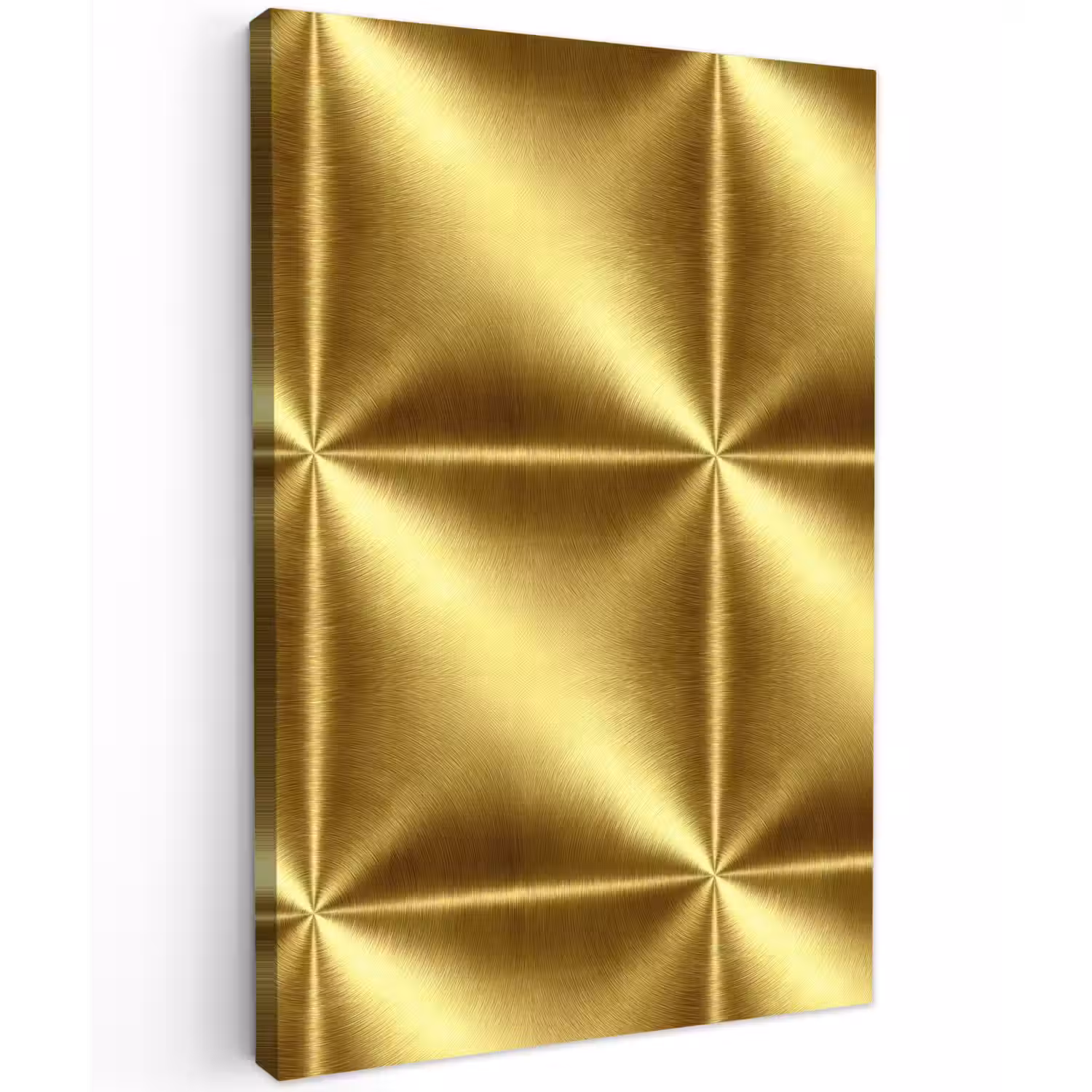 Textuur - Geborsteld Goud - Industrieel - Metallic Tuinposter op houten frame 2 cm dik klein 841 -3d