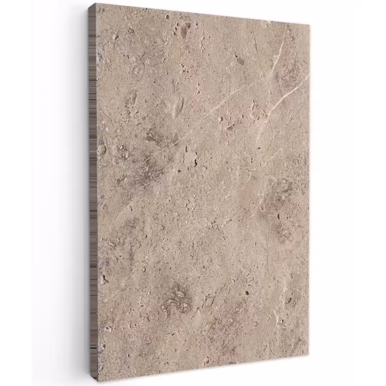 Textuur - Steen - Patroon - Rustiek - Beige Tuinposter op houten frame 2 cm dik klein -3d