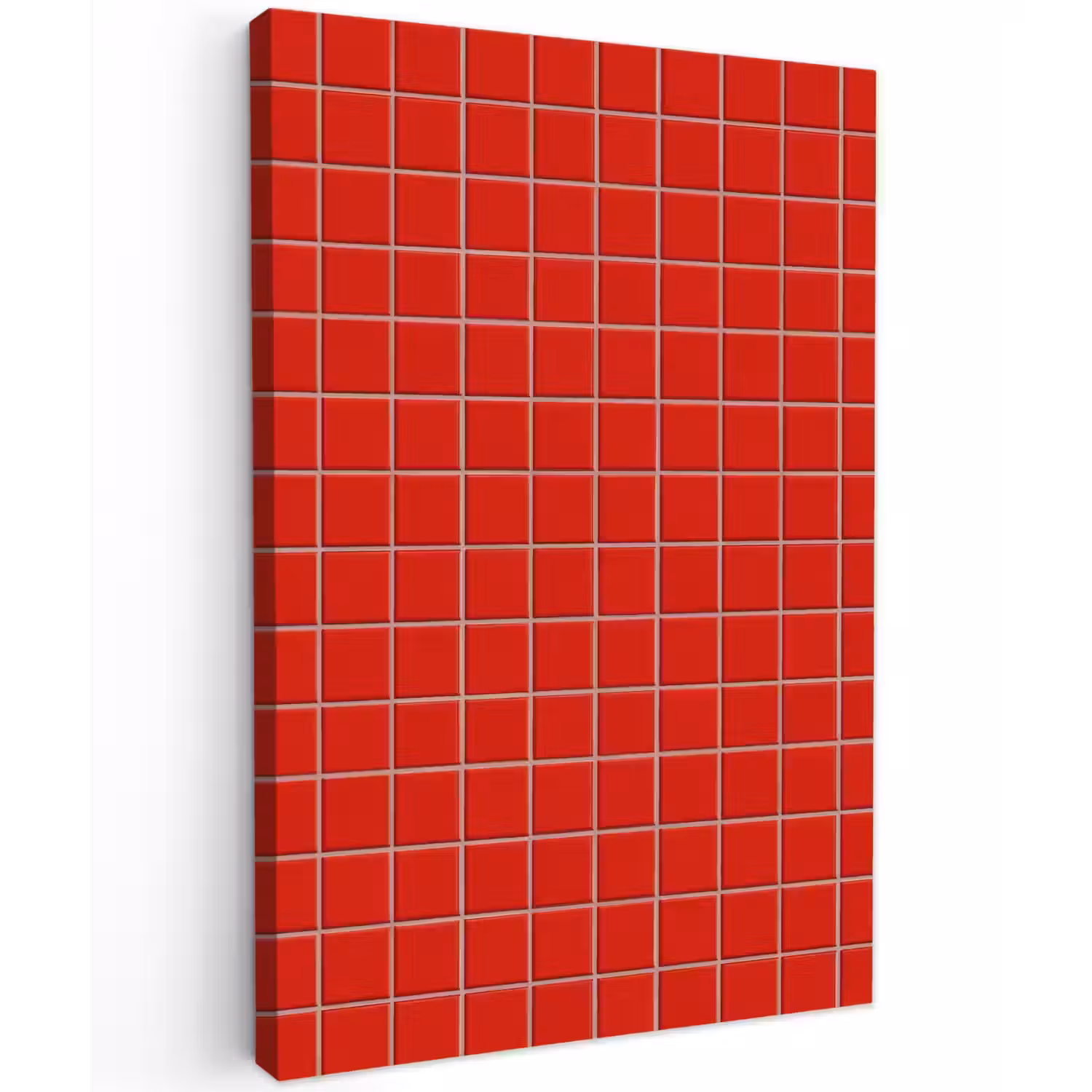 Tegel - Patroon - Kersen - Rood Tuinposter op houten frame 2 cm dik klein 841 -3d