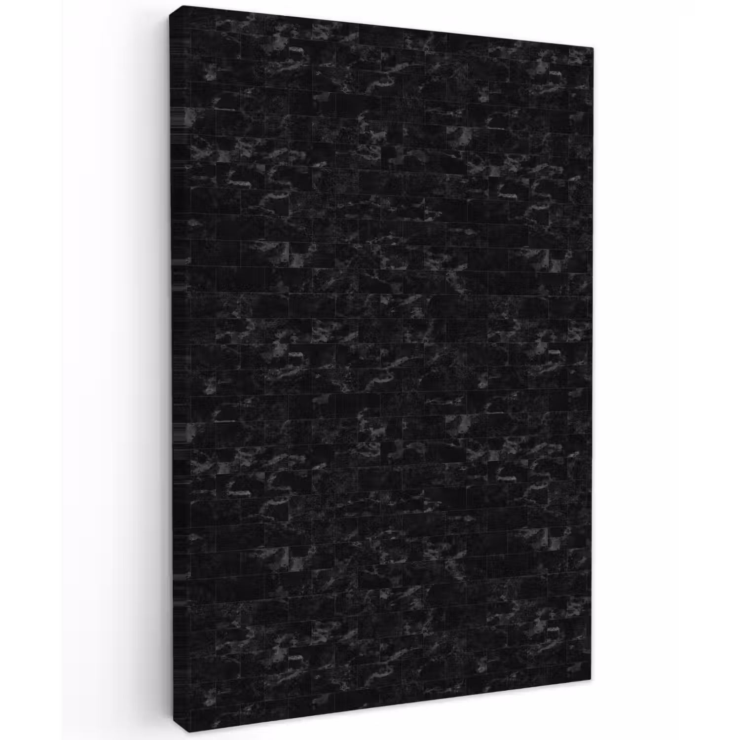 Tegels - Patroon - Marmer - Zwart Tuinposter op houten frame 2 cm dik klein 841 -3d