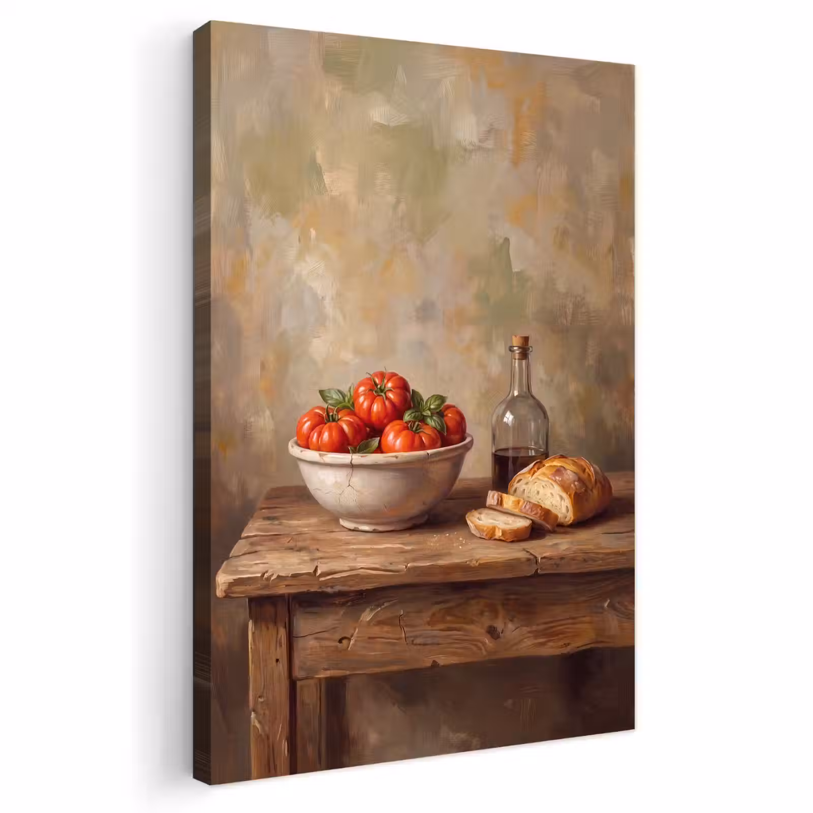 Outdoor Canvas Print - Tomatoes - Bowl - Food - Tomaten - Kom - Eten Tuinposter op houten frame 2 cm dik klein