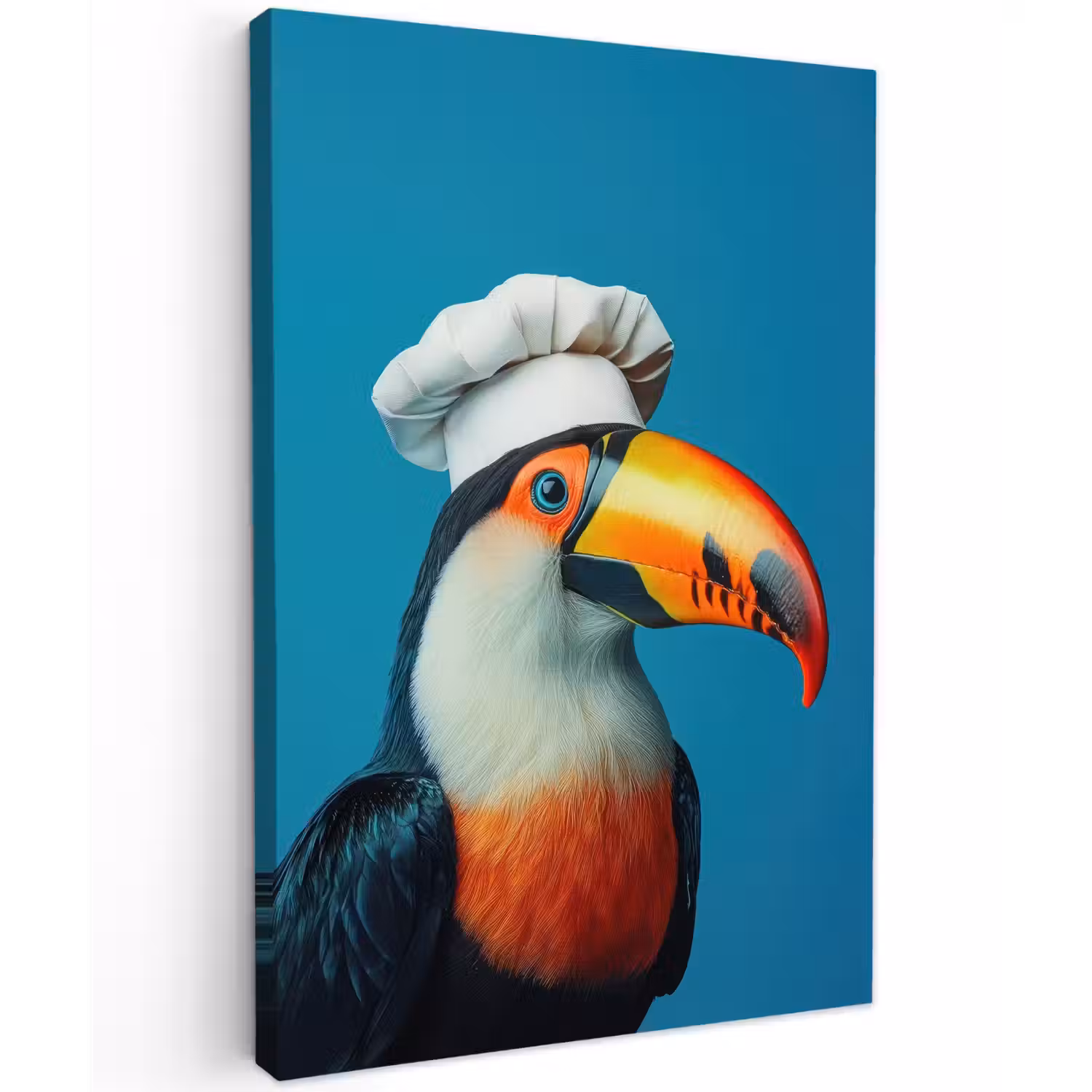 Toekan - Papegaai - Vogel - Koksmuts Tuinposter op houten frame 2 cm dik klein -3d