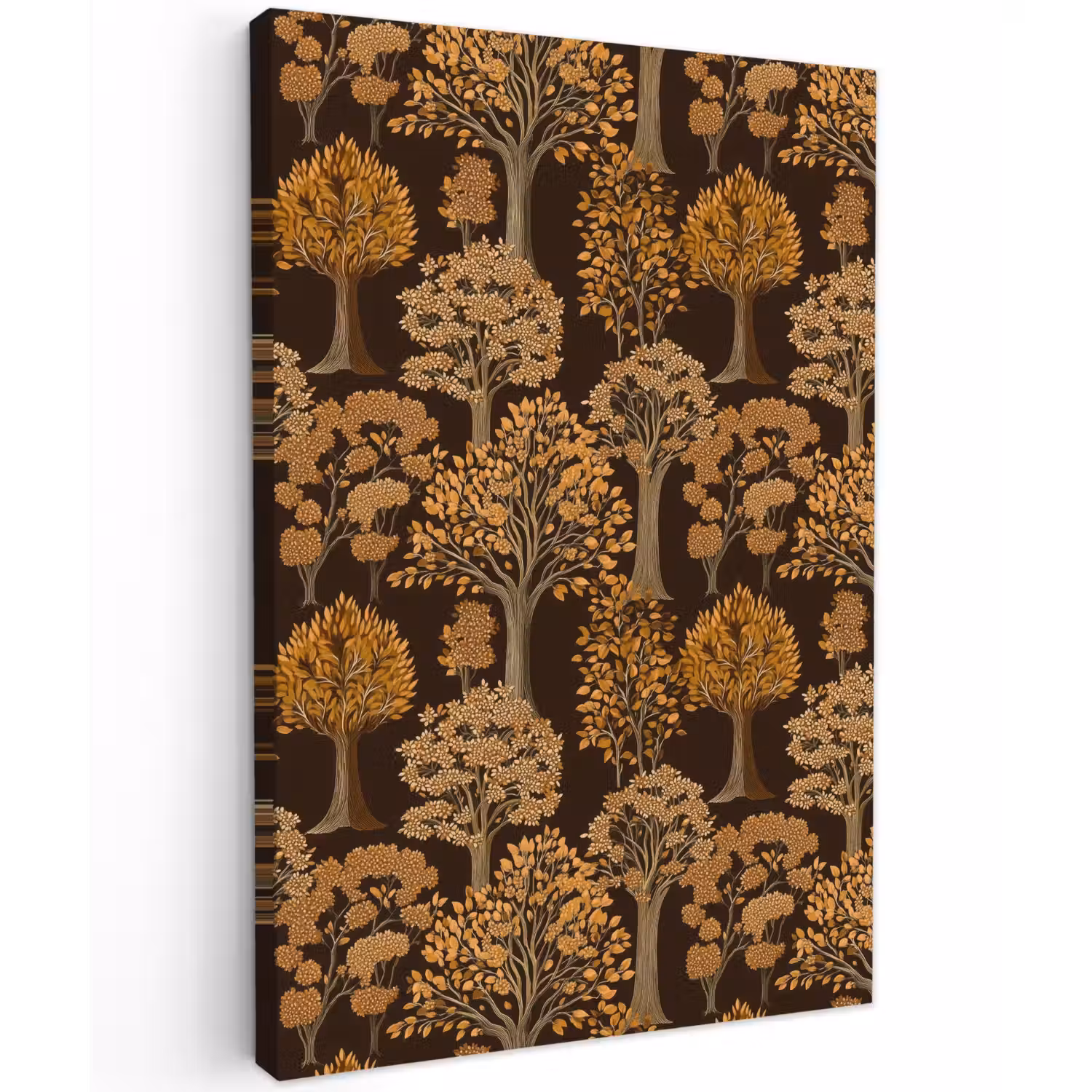 Bomen - Patroon - Bruin Tuinposter op houten frame 2 cm dik klein 841 -3d