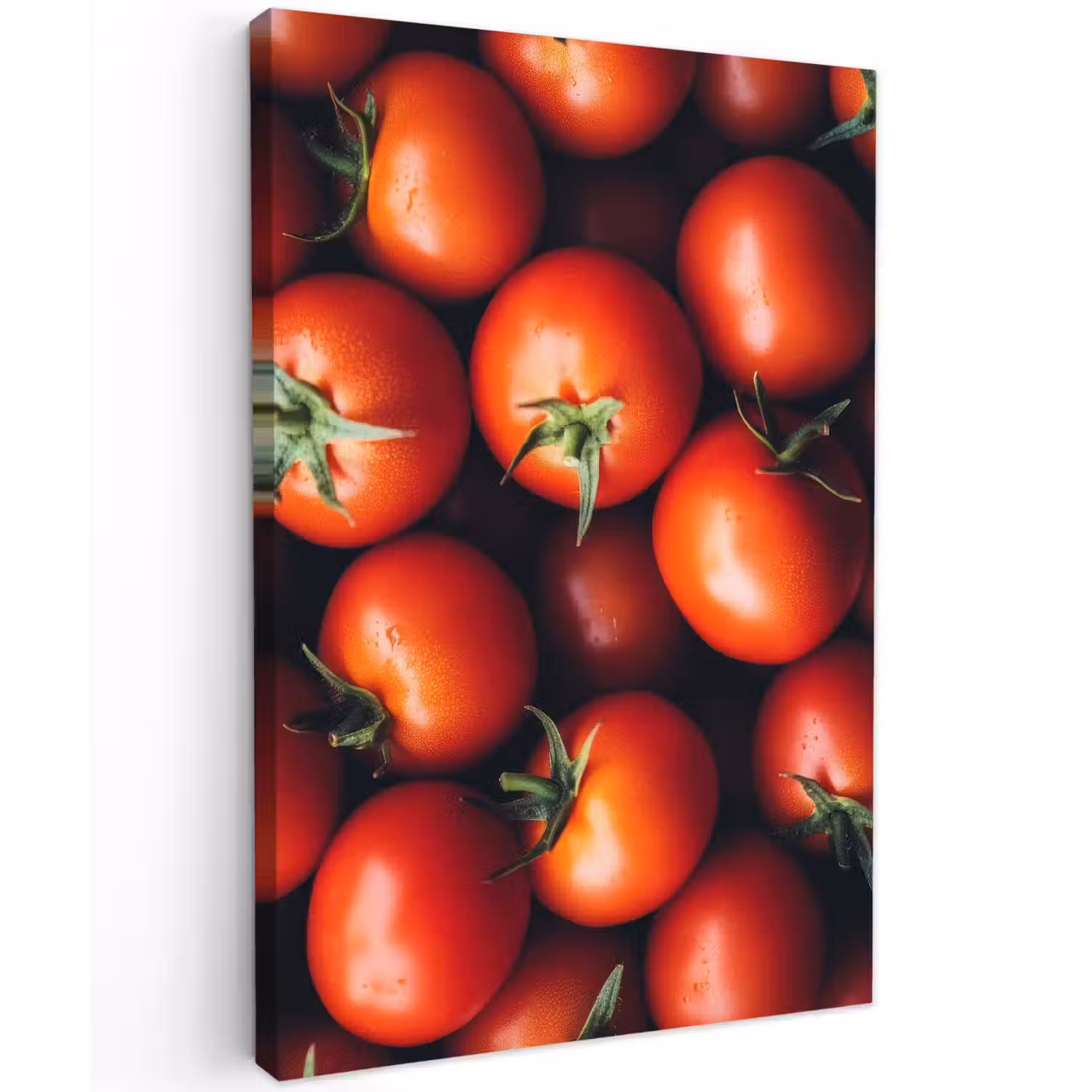 Groente - Rood - Tomaten Tuinposter op houten frame 2 cm dik klein -3d