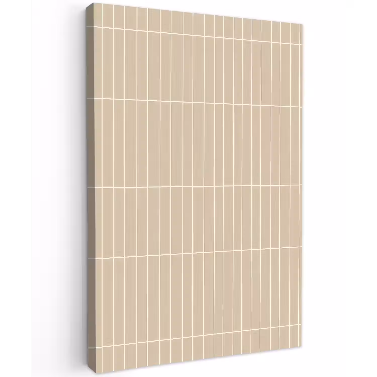 Verticaal - Wandtegel - Crème - Beige Tuinposter op houten frame 2 cm dik klein 841 -3d