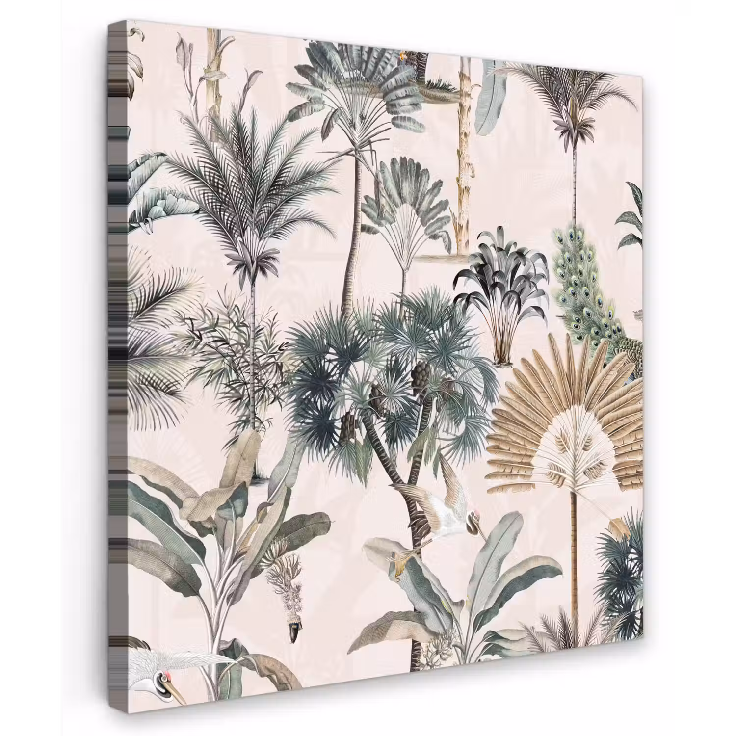 Inductie afdekplaat - Vintage - Jungle - Dieren - Natuur - Inductie beschermer Tuinposter op houten frame 2 cm dik klein -3d