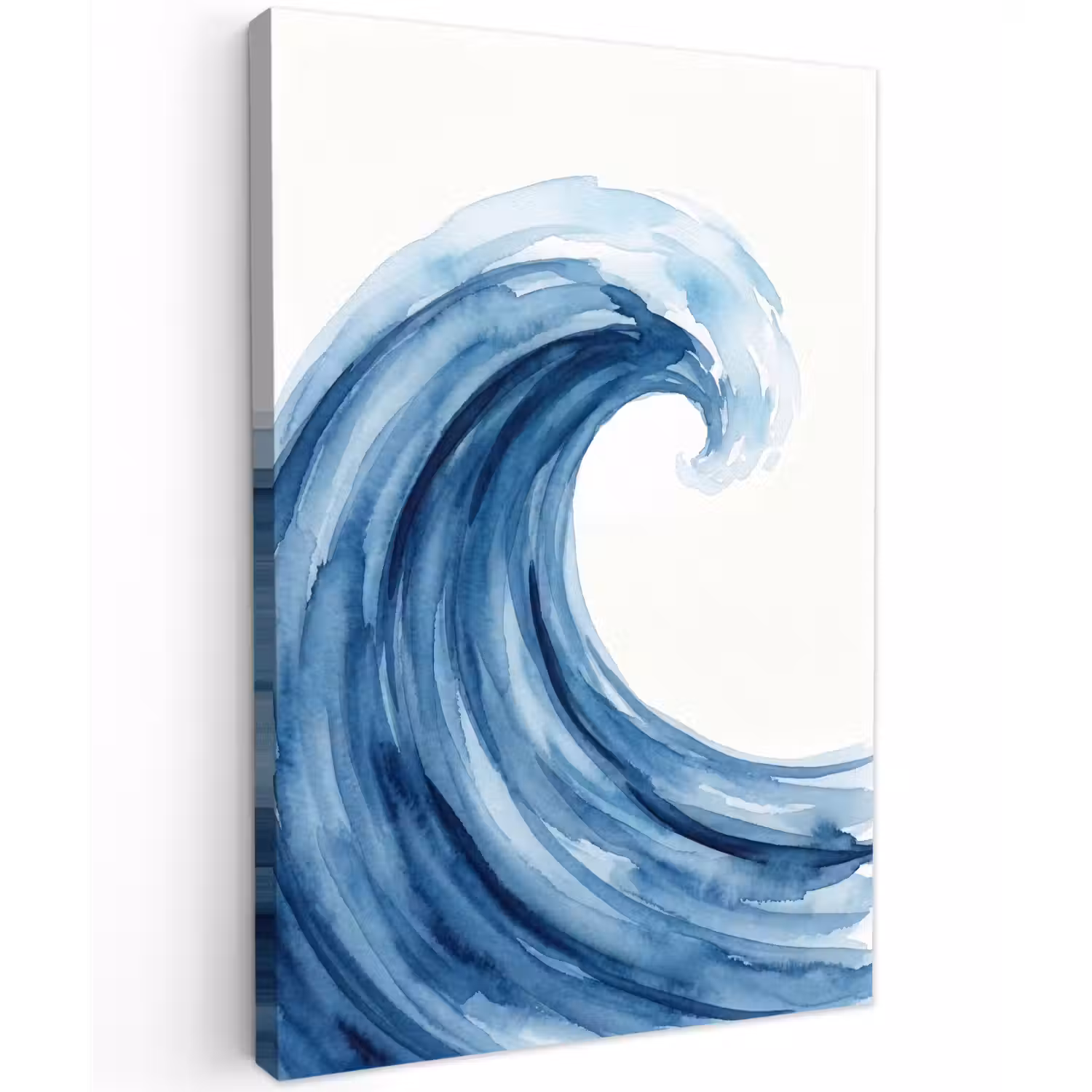 Water - Beweging - Natuur - Modern - Blauw Tuinposter op houten frame 2 cm dik klein -3d