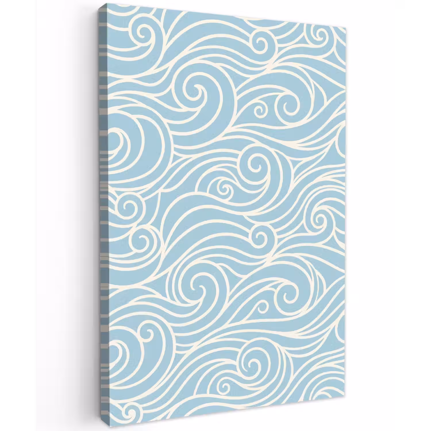 Golf - Abstract - Natuur - Modern - Blauw Tuinposter op houten frame 2 cm dik klein -3d