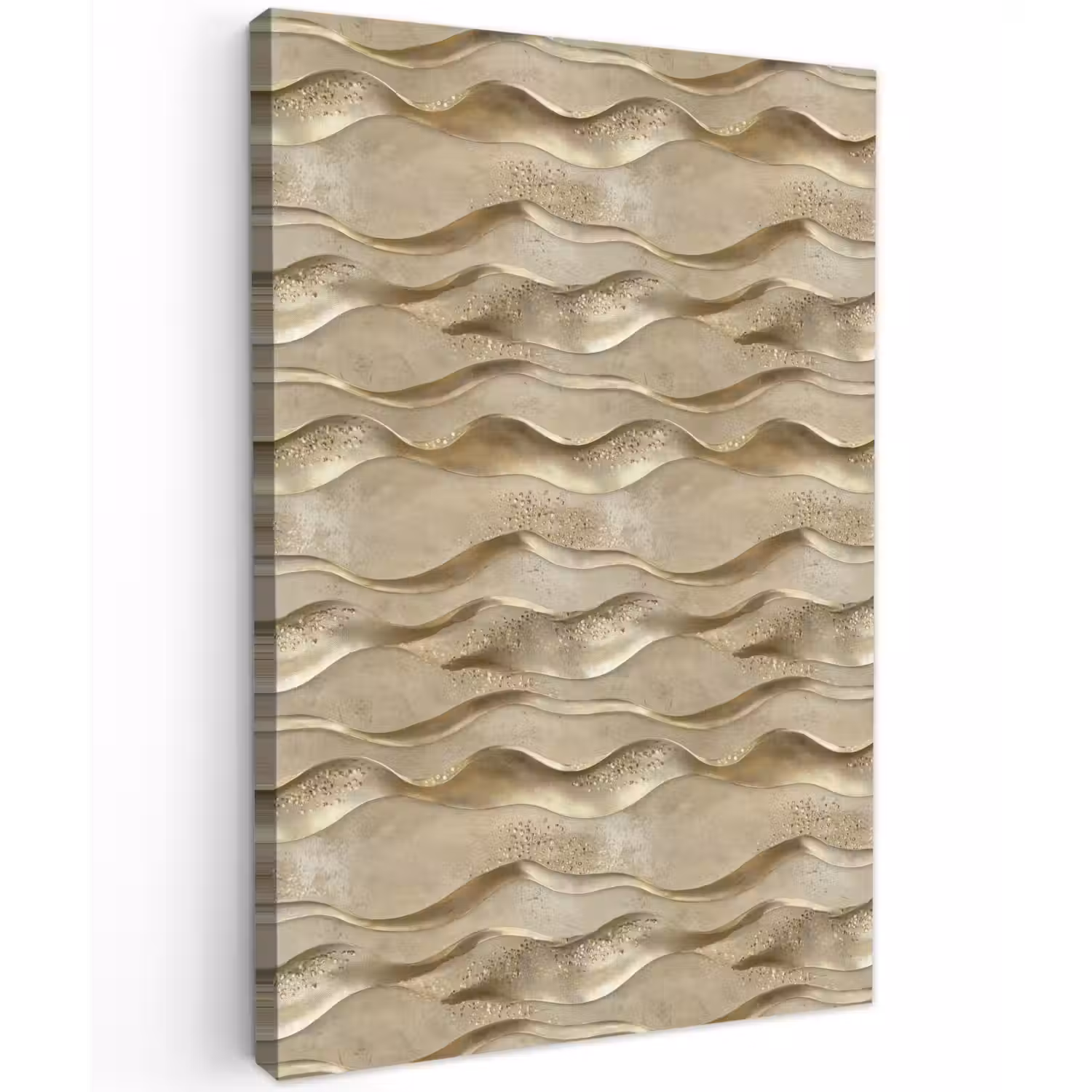 Golven - Patroon - Goud Tuinposter op houten frame 2 cm dik klein 841 -3d