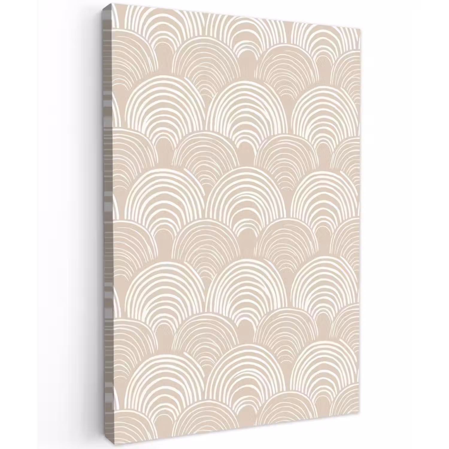 Golven - Structuur - Beige Tuinposter op houten frame 2 cm dik klein 841 -3d