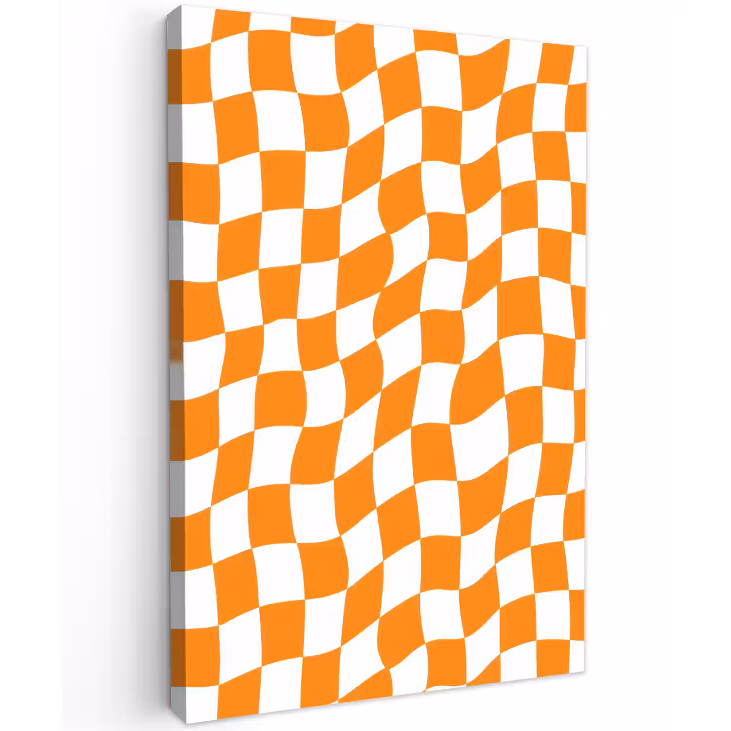 Golvend - Patroon - Oranje Tuinposter op houten frame 2 cm dik klein 841 -3d