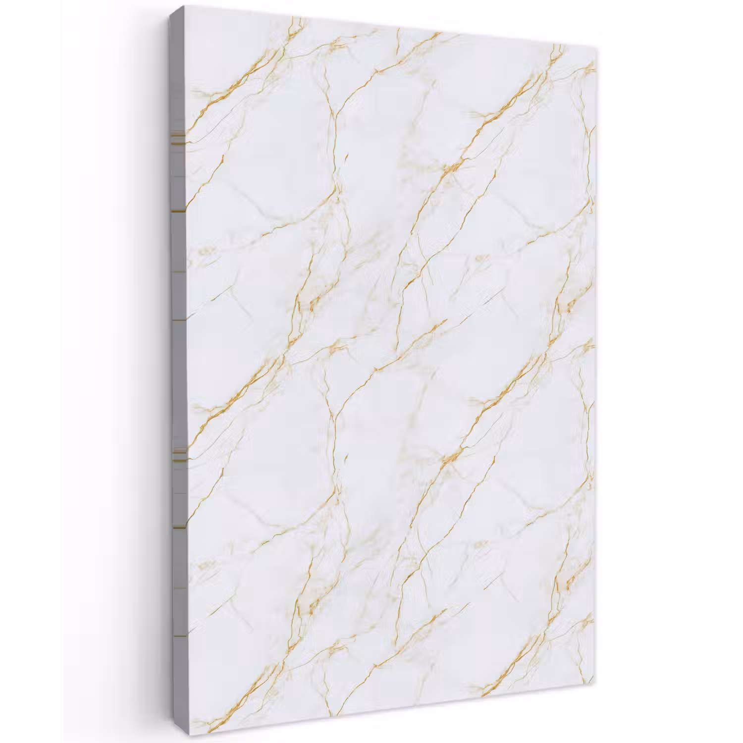 Wit - Marmer - Goud - Luxueus Tuinposter op houten frame 2 cm dik klein 841 -3d
