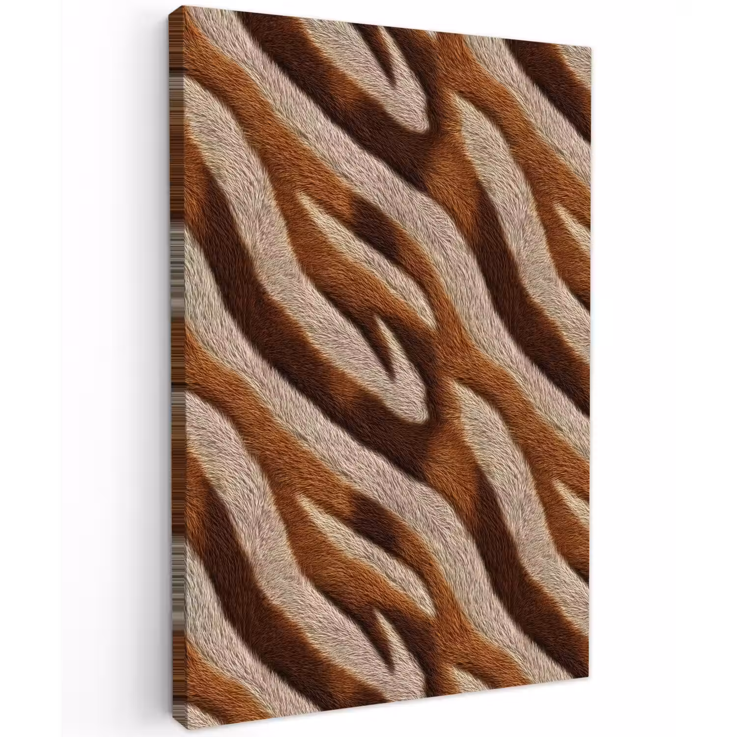 Zebra - Bruin - Patroon Tuinposter op houten frame 2 cm dik klein 841 -3d