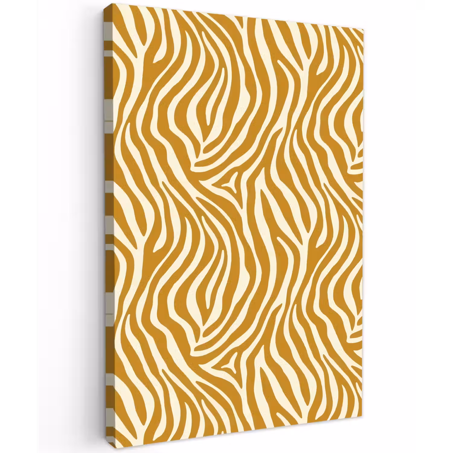 Zebra - Klassiek - Oker - Geel Tuinposter op houten frame 2 cm dik klein 841 -3d