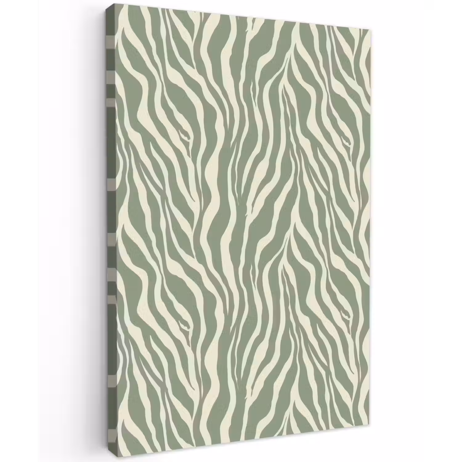 Zebra - Motief - Groen Tuinposter op houten frame 2 cm dik klein 841 -3d