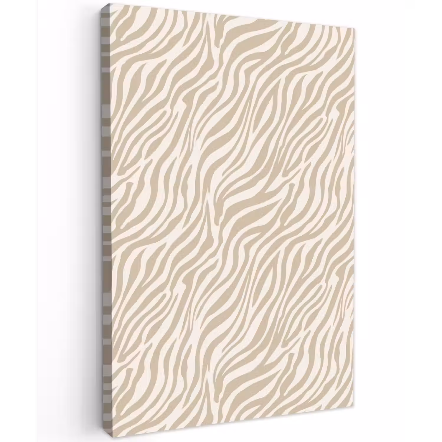 Zebra - Patroon - Beige Tuinposter op houten frame 2 cm dik klein 841 -3d