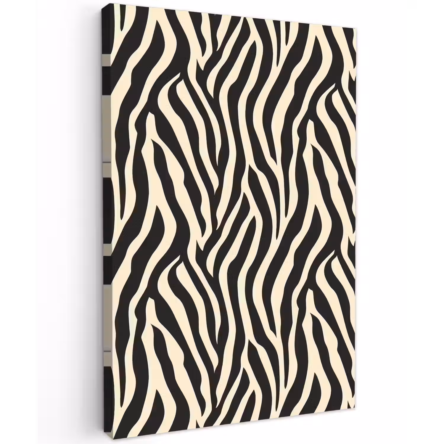 Zebra - Print - Klassiek - Zwart Tuinposter op houten frame 2 cm dik klein 841 -3d