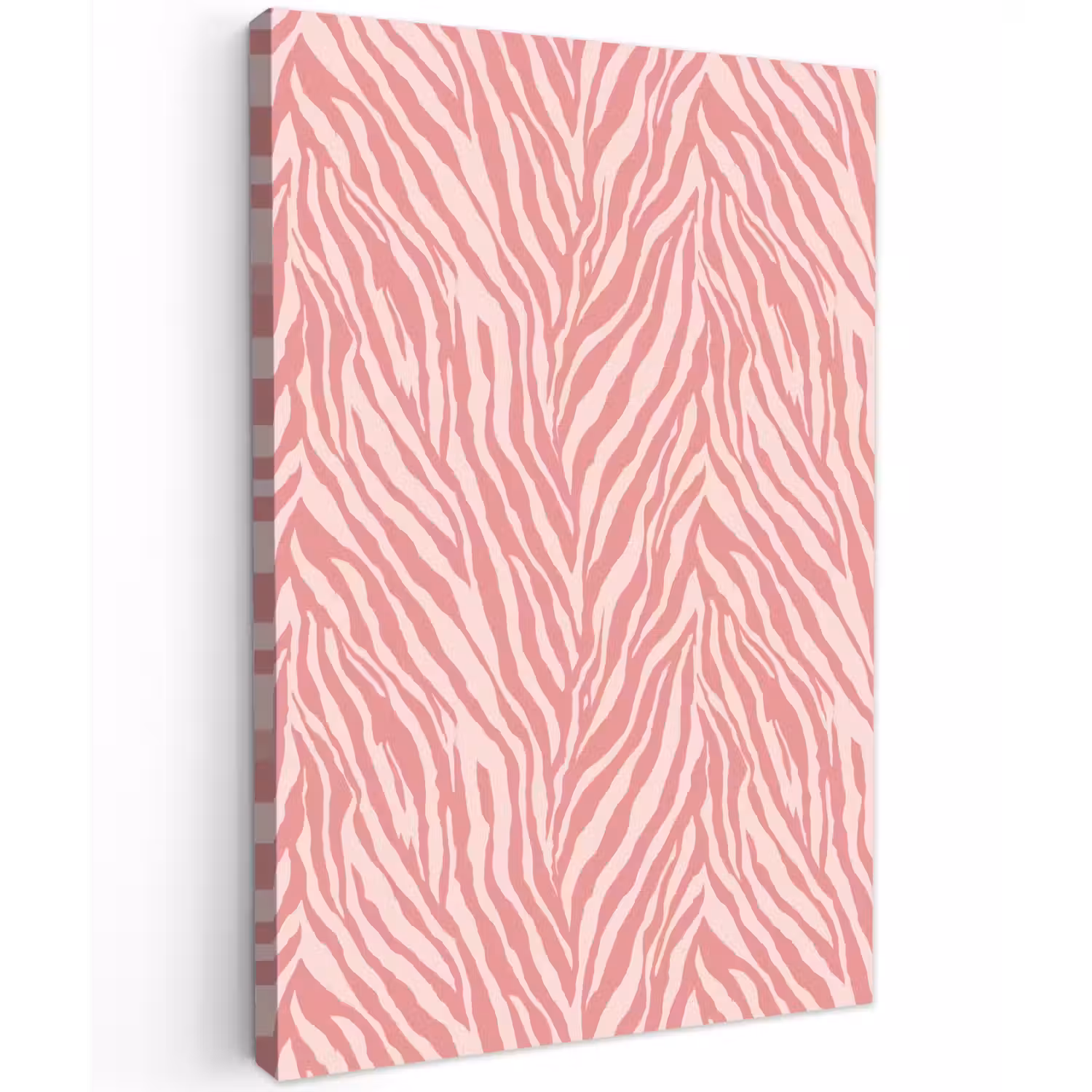 Zebra - Print - Roze Tuinposter op houten frame 2 cm dik klein 841 -3d