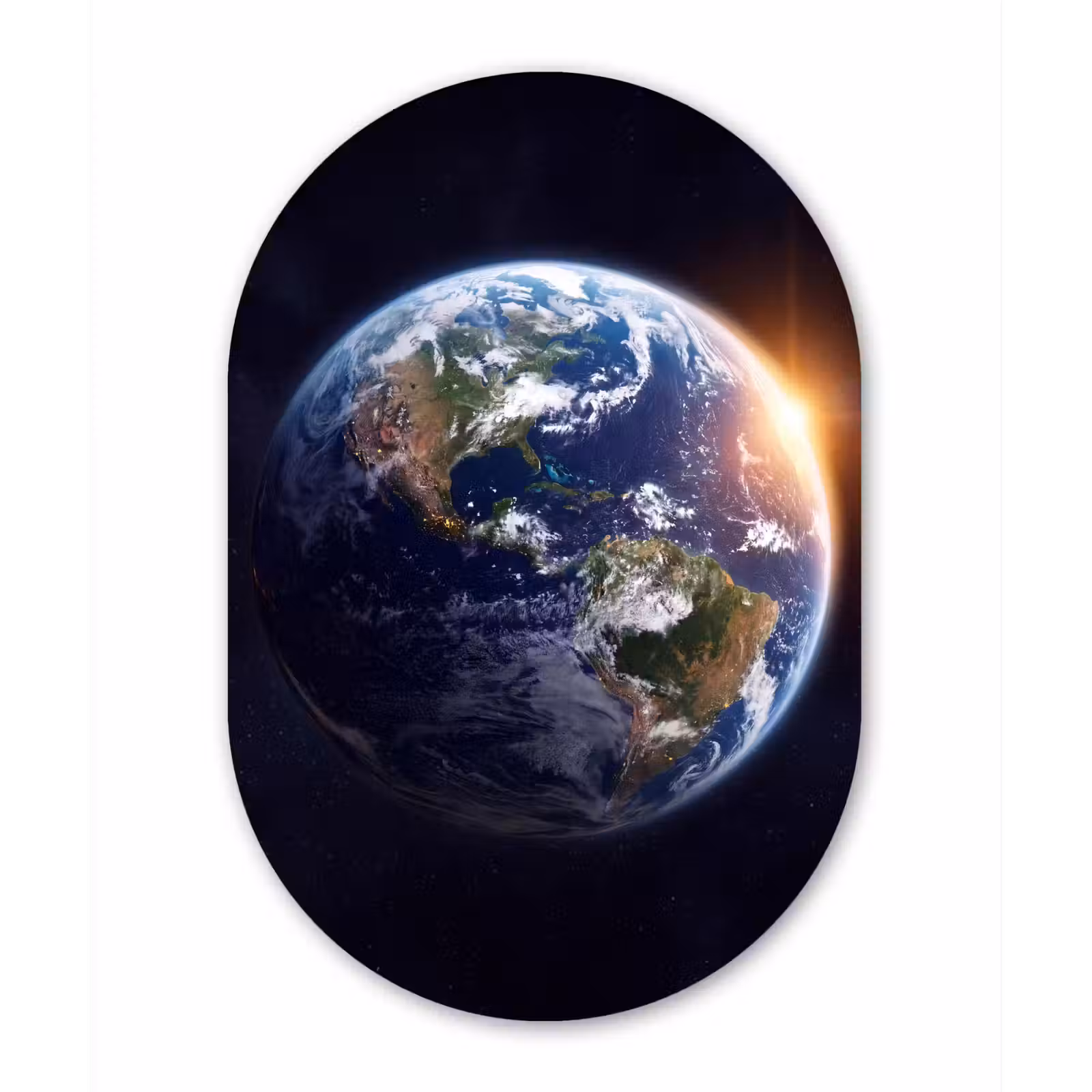 Oval - Plastic - Planet - Space - Cosmos - Planeet - Ruimte - Kosmos Wandcirkel Ovaal Forex klein