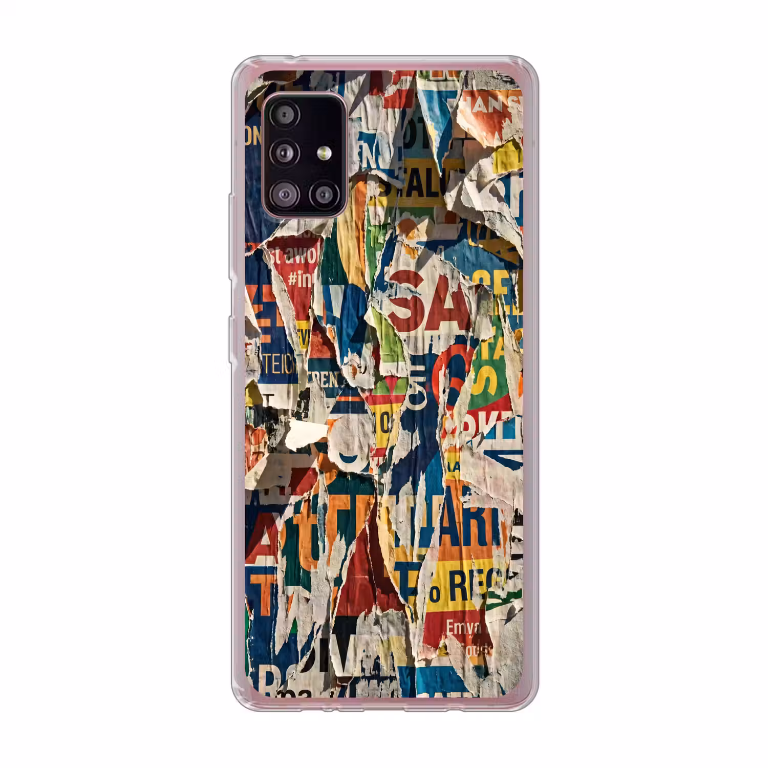 Abstract - Gelaagd papier - Urban - Modern - Kleurrijk Telefoonhoesje Samsung Galaxy A51 5G klein -3d