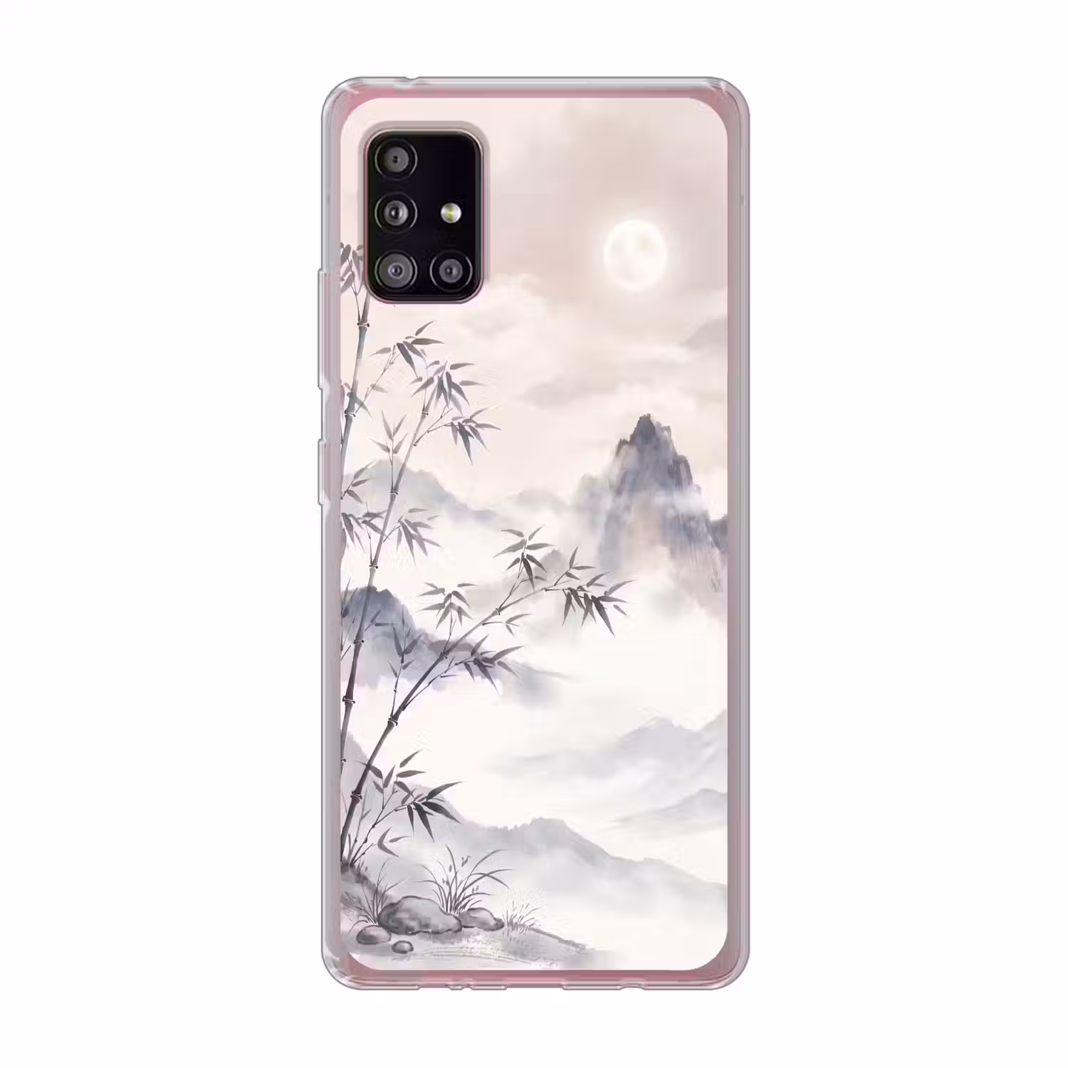 Bamboe - Azië - Grijs Telefoonhoesje Samsung Galaxy A51 5G klein -3d