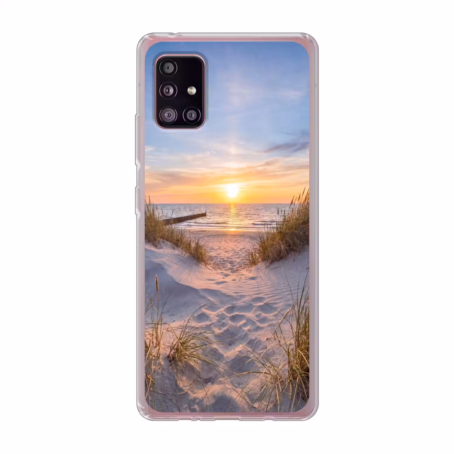 Strand - Zonsondergang - Natuur - Landschap Telefoonhoesje Samsung Galaxy A51 5G klein -3d