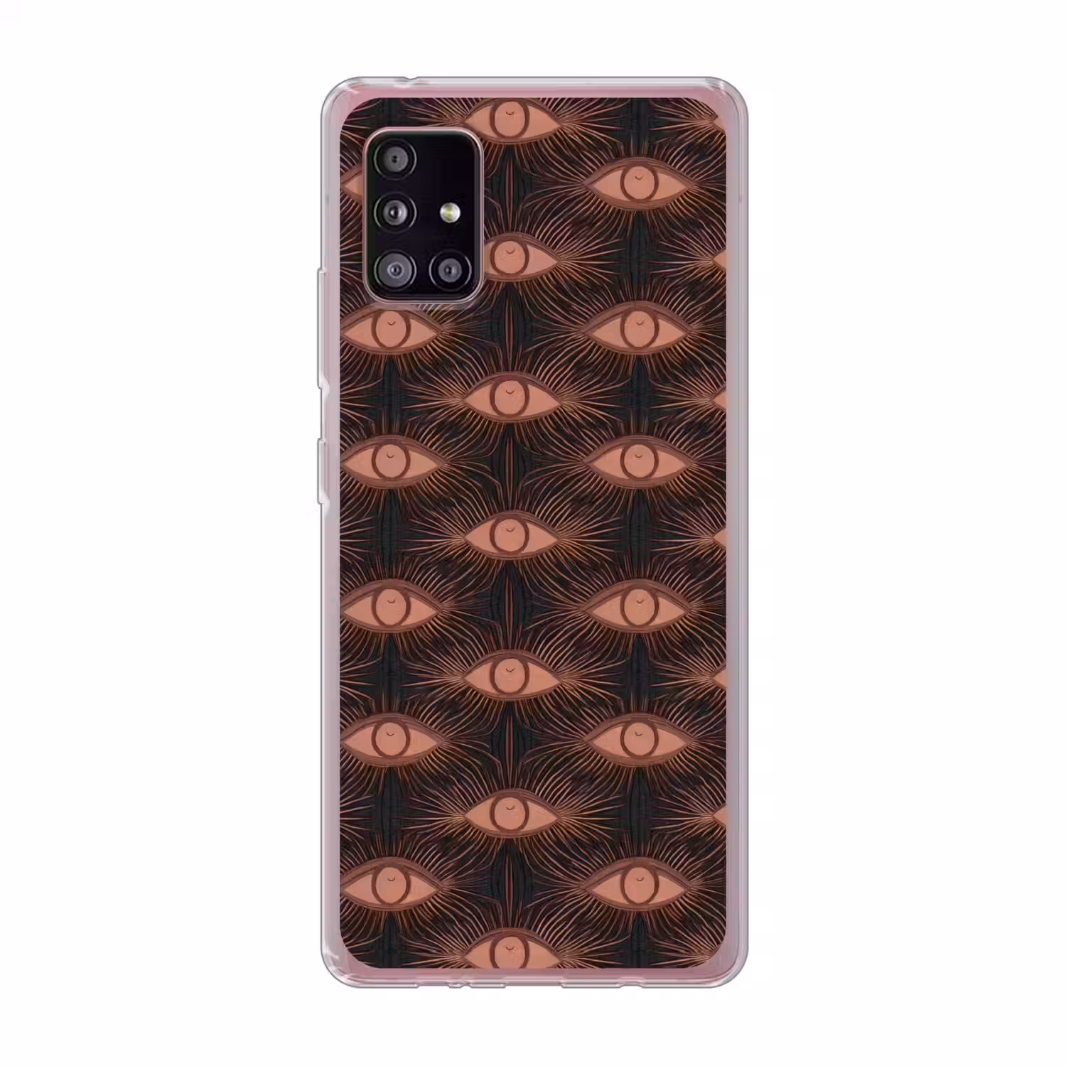 Boheems - Oog - Bruin Telefoonhoesje Samsung Galaxy A51 5G klein 373 -3d