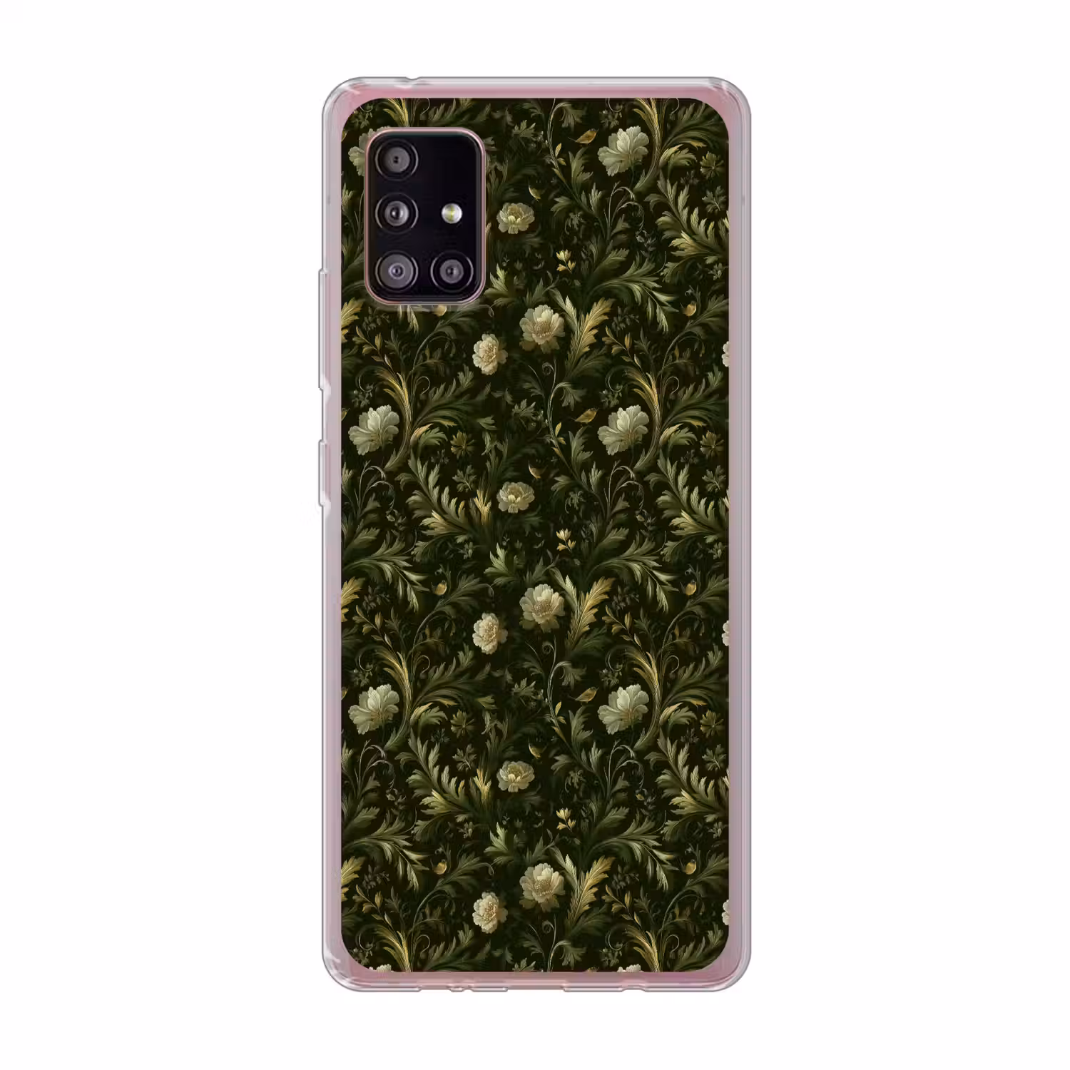 Botanisch - Naadloos - Bloemen Telefoonhoesje Samsung Galaxy A51 5G klein 373 -3d