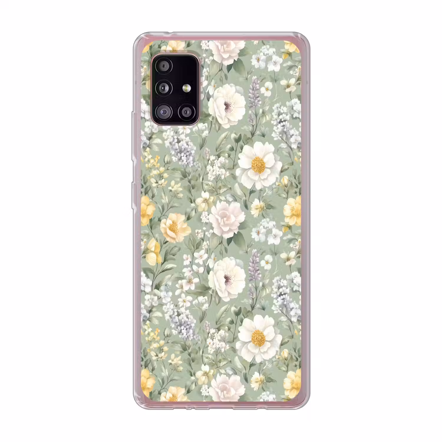 Klassiek - Bloemenpatroon - Kleurrijk Telefoonhoesje Samsung Galaxy A51 5G klein 373 -3d