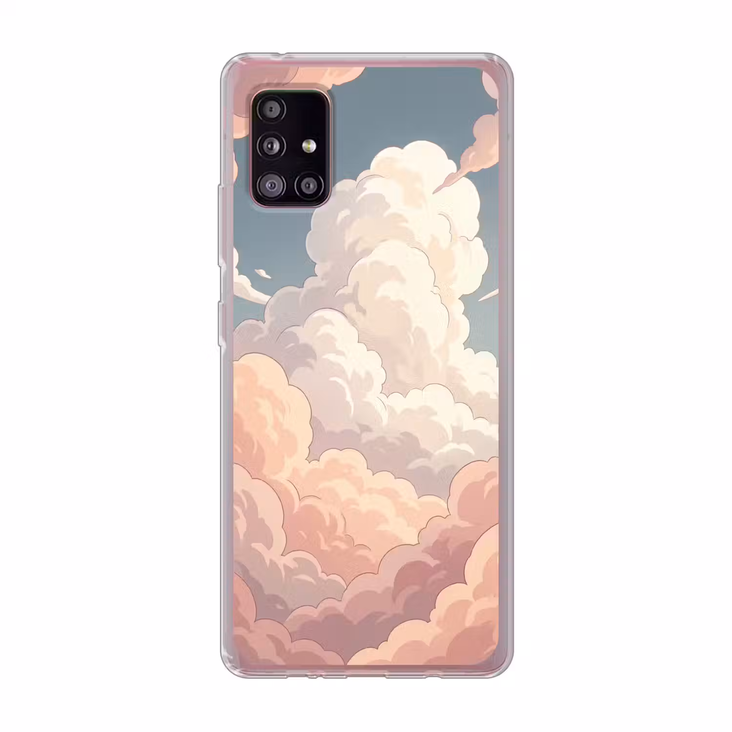 Wolken - Lucht - Natuur - Pastel - Roze Telefoonhoesje Samsung Galaxy A51 5G klein -3d