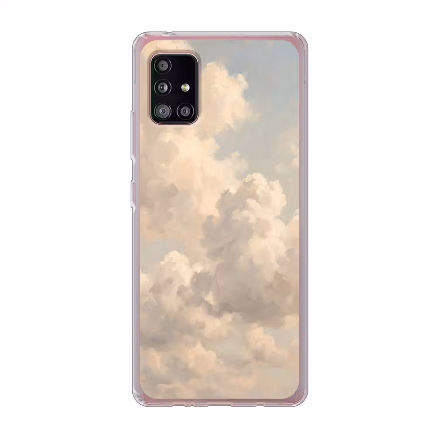 Wolken - Zacht - Natuur - Klassiek - Beige Telefoonhoesje Samsung Galaxy A51 5G klein -3d