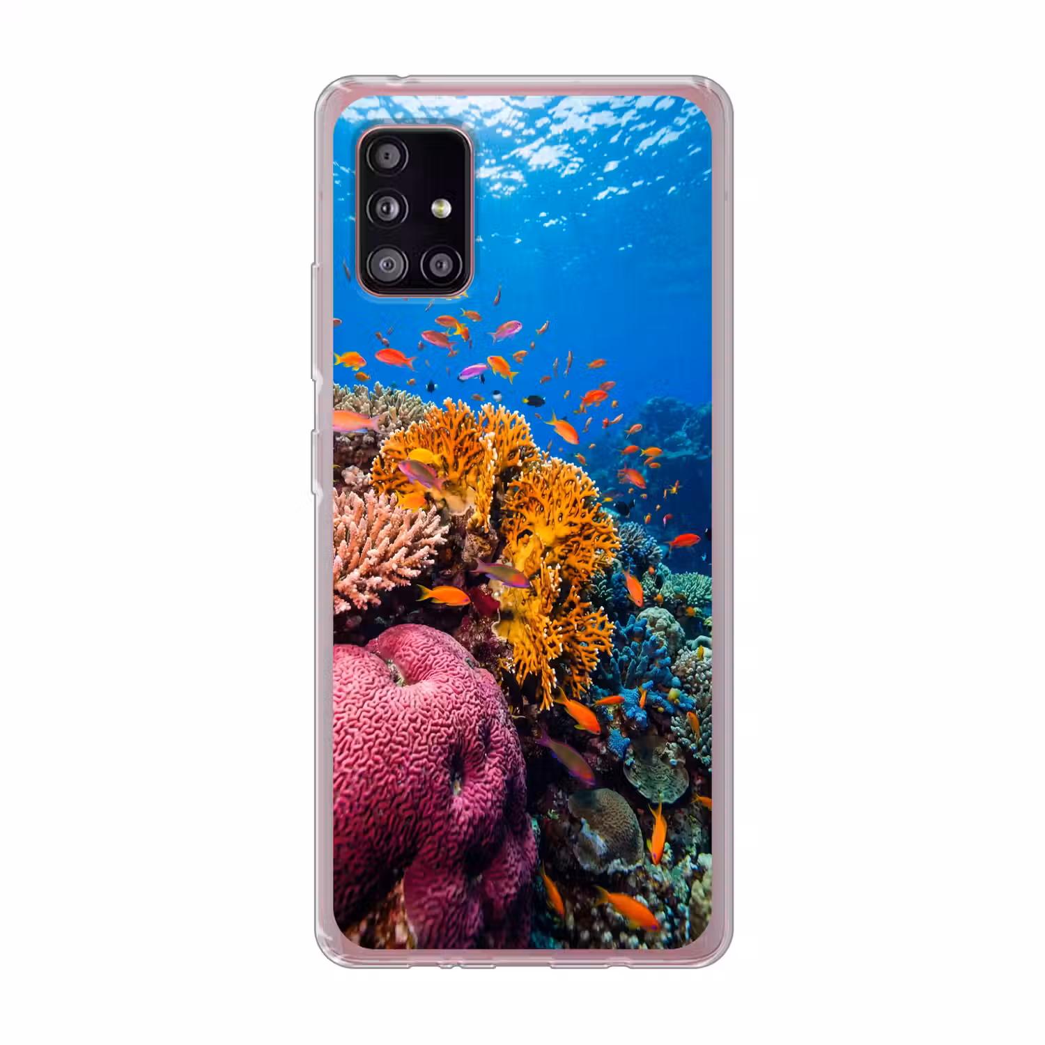 Koraal - Vissen - Oceaan - Natuur - Kleurrijk Telefoonhoesje Samsung Galaxy A51 5G klein -3d