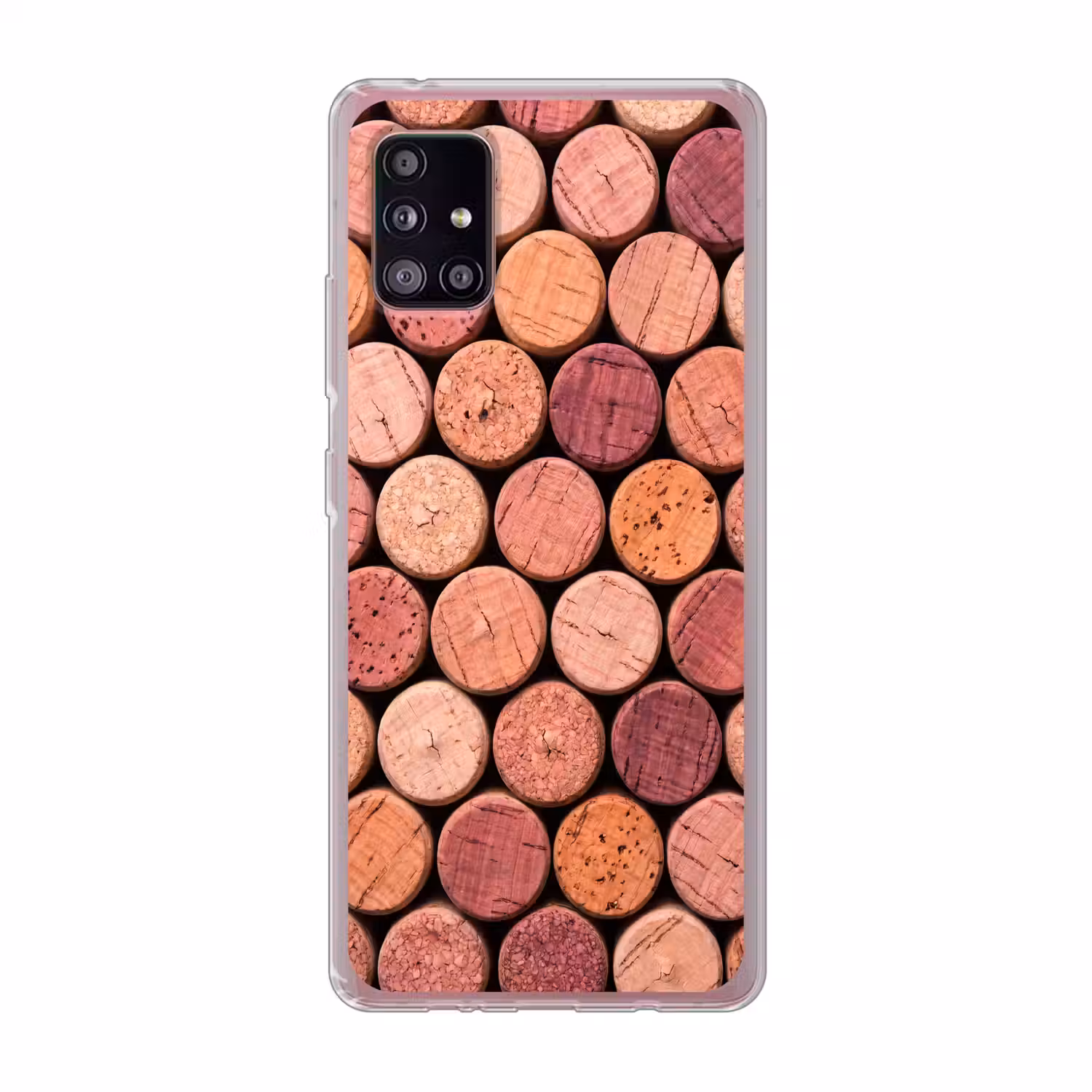 Kurk - Patroon - Abstract - Modern - Rood Telefoonhoesje Samsung Galaxy A51 5G klein -3d