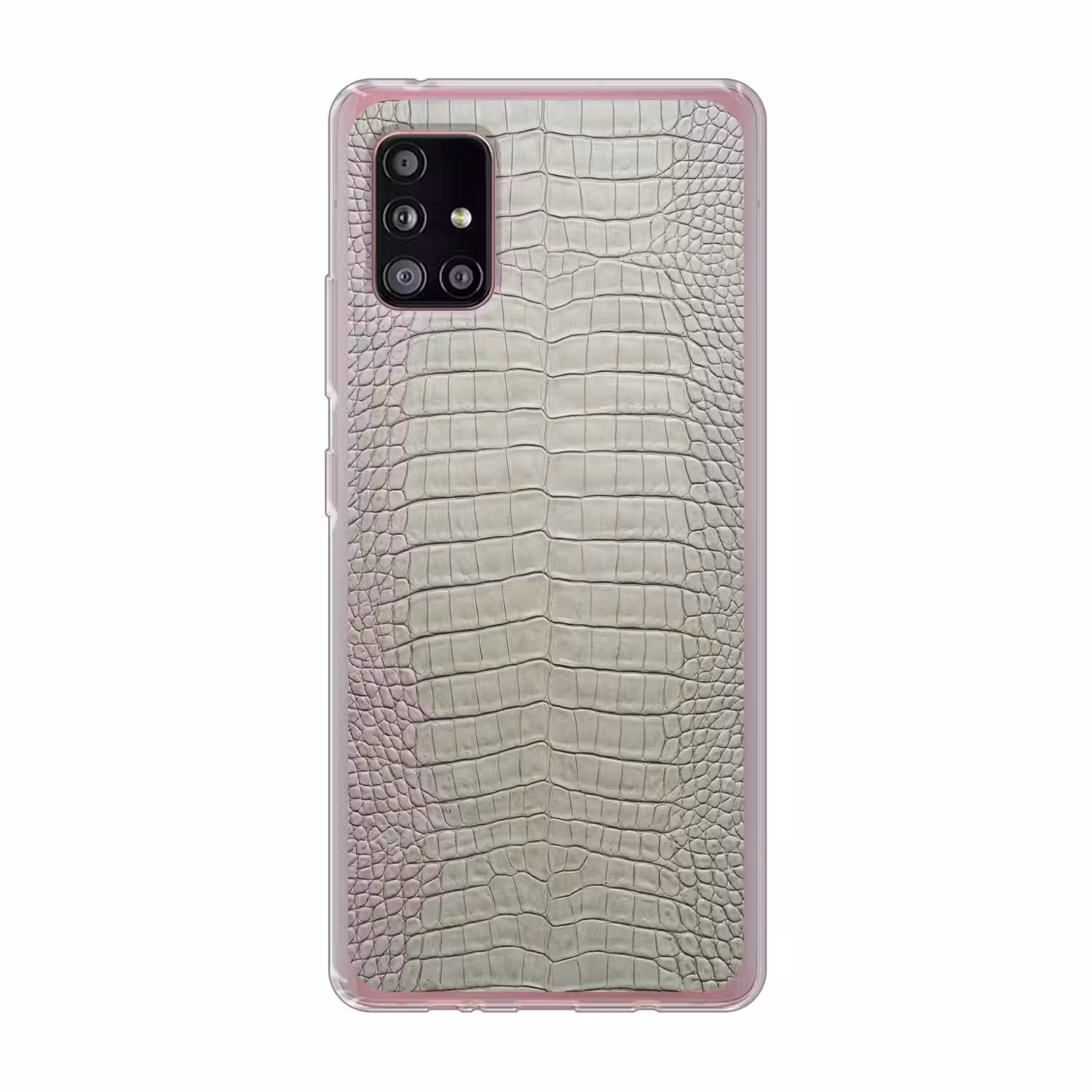 Krokodillenleer - Schubben - Groen Telefoonhoesje Samsung Galaxy A51 5G klein -3d