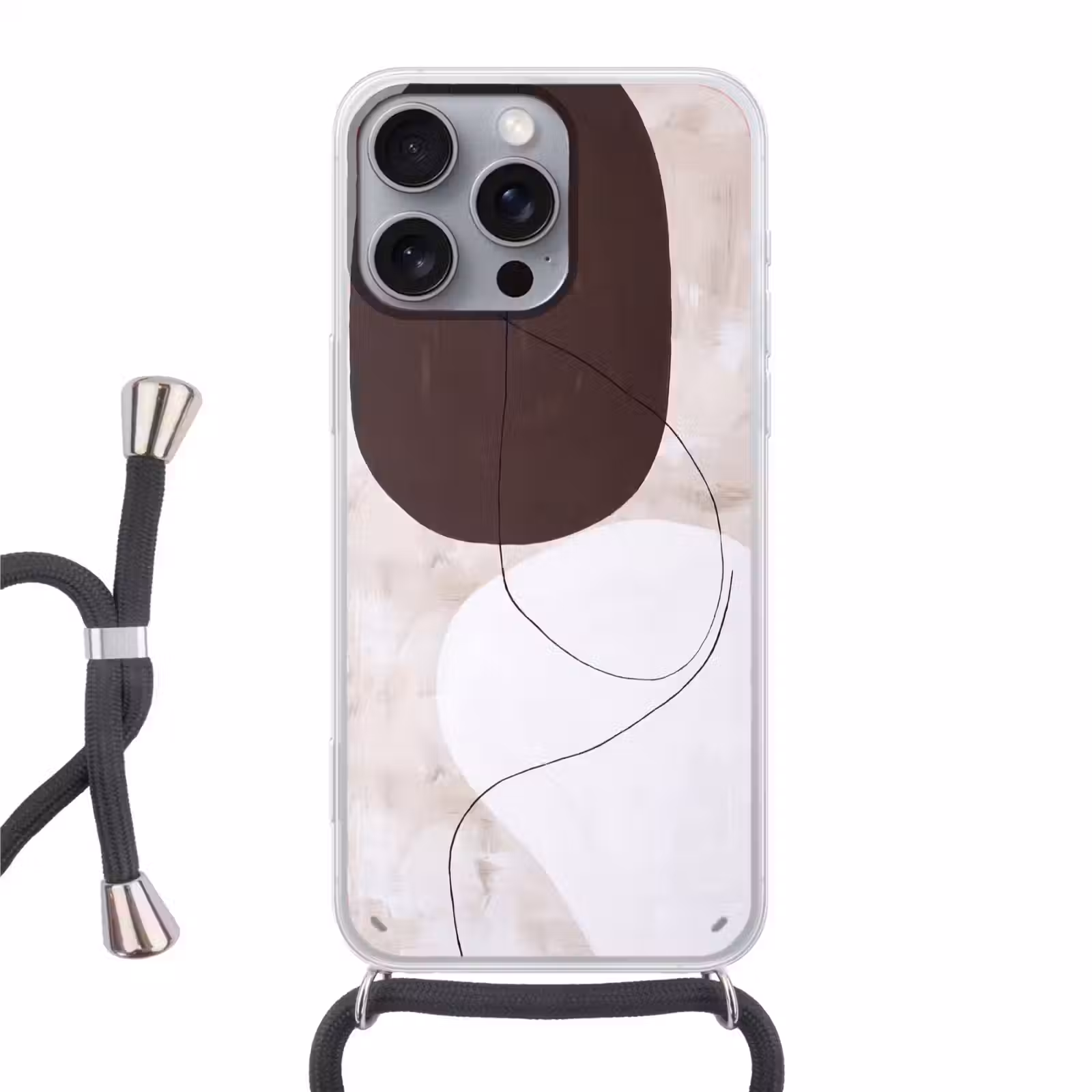Phone case crossbody - Abstract - Forms - Modern - Abstract - Vormen - Modern Hoesje iPhone 16 Pro Max met koord klein