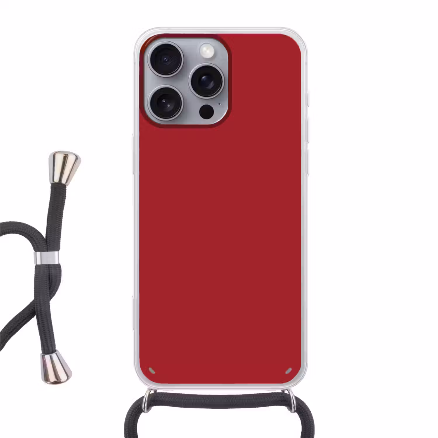 Burgundy - Wine - Rood Hoesje iPhone 16 Pro Max met koord klein 804 -3d