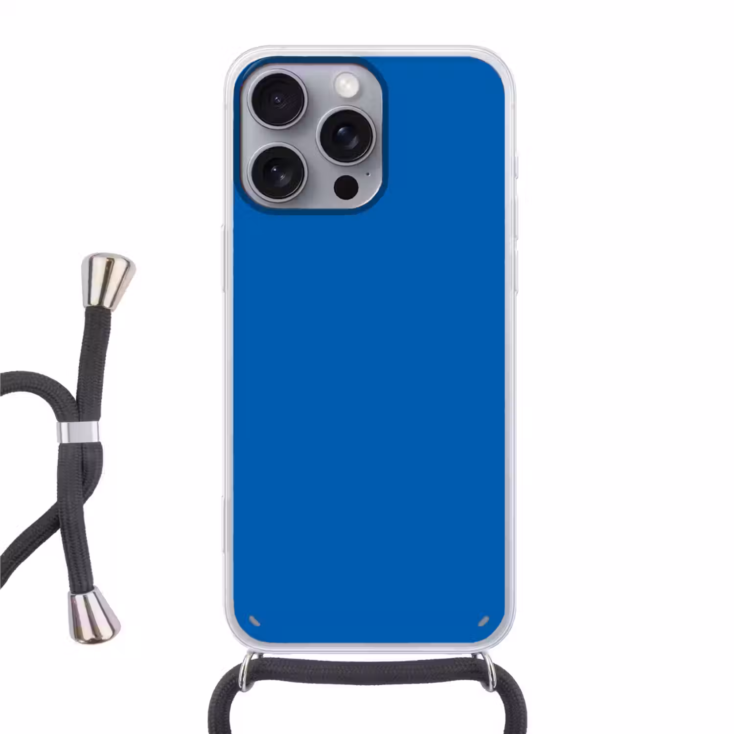 Classic - Azure - Blauw Hoesje iPhone 16 Pro Max met koord klein 804 -3d