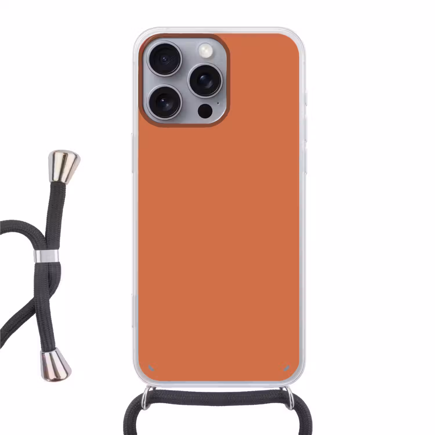 Classic - Terracotta - Oranje Hoesje iPhone 16 Pro Max met koord klein 804 -3d